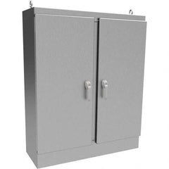 Wiegmann - NEMA 4X Stainless Steel Standard Enclosure with Cabinet Hinged Cover - Exact Tooling