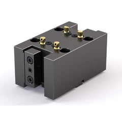 Global CNC Industries - Turret & VDI Tool Holders; Type: Haas Double OD Turning Block ; Clamping System: 73mm X 70mm ; Tool Axis: OD ; Through Coolant: No ; Outside Diameter (Decimal Inch): 1.0000 ; Additional Information: 4 Mounting Holes - Exact Tooling