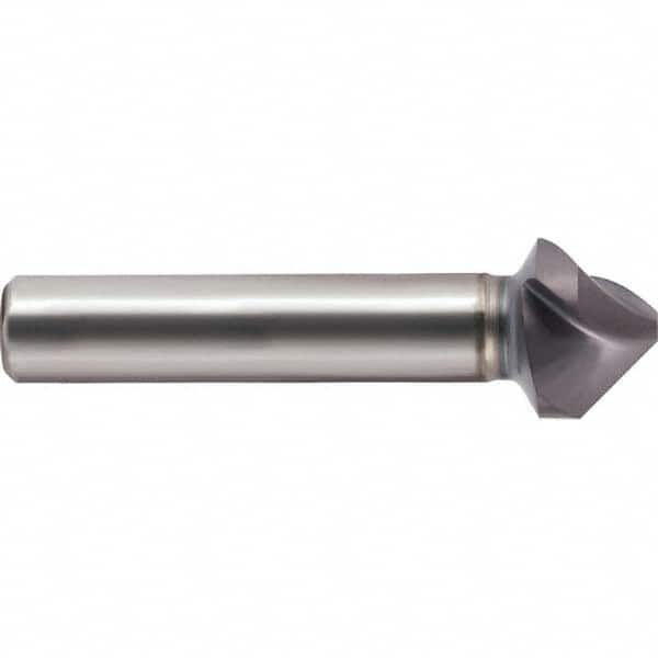 Guhring - 8mm Head Diam, 6mm Shank Diam, 3-Flute 90° Cobalt Countersink - Exact Tooling