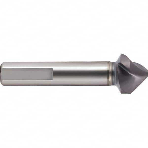 Guhring - 6.3mm Head Diam, 5mm Shank Diam, 3-Flute 90° Cobalt Countersink - Exact Tooling