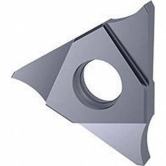 Grooving Insert: GE 30504, Solid Carbide TiCN Finish, Neutral, 1 mm Cutting Width, 3 mm Max Depth