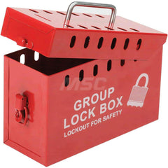 Ability One - Electrical Equipment Lockouts; Type: Group Lockout Box ; Maximum Cord Diameter (Decimal Inch): 9/32 ; Maximum Number of Padlocks: 13 ; Device Material: Steel - Exact Tooling