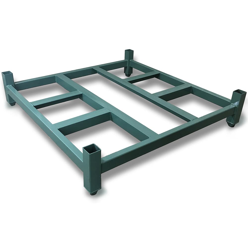 Steel King - Storage Racks; Type: Portable Rack w/Open Deck Base ; Width (Inch): 60 ; Height (Inch): 6 ; Depth (Inch): 48 ; Number of Bays: 0 ; Color: Vista Green - Exact Tooling