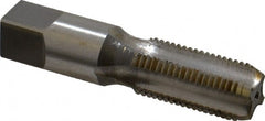 Reiff & Nestor - 1/4-18 NPS Thread, 4 Flute Standard Pipe Tap - 2-7/16" OAL, 1-1/16" Thread Length, 9/16" Shank Diam, Bright Finish, High Speed Steel - Exact Tooling
