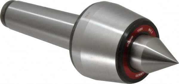 Rohm - MT5 Taper Shank, 3.543" Head Diam 2,000 Lb Capacity Live Center - 3,000 Max RPM, 2.764" Head Length, 1.5748" Point Diam, 1.988" Point Len, 4,400 Lb Max Workpc, 10.177" OAL, Standard Point - Exact Tooling
