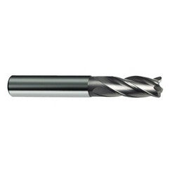 10mm Dia. x 72mm Overall Length 4-Flute Square End Solid Carbide SE End Mill-Round Shank-Center Cut-Uncoated - Exact Tooling