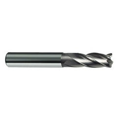 12mm Dia. x 83mm Overall Length 4-Flute Square End Solid Carbide SE End Mill-Round Shank-Center Cut-Uncoated - Exact Tooling