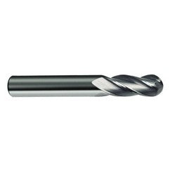 3/8" Dia. - 4 OAL - 30 Helix Bright CBD Ball Nose EM - 4 FL - Exact Tooling
