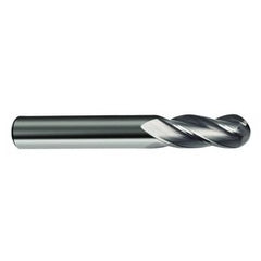 1/16" Dia. - 1-1/2" OAL - 30 Helix Bright CBD Ball Nose EM - 4 FL - Exact Tooling