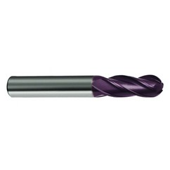 7/16" Dia. - 2-3/4 OAL - 30 Helix Firex CBD Ball Nose EM - 4 FL - Exact Tooling