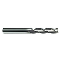 1/4 Dia. x 4 Overall Length 3-Flute Square End Solid Carbide SE End Mill-Round Shank-Center Cut-Uncoated - Exact Tooling