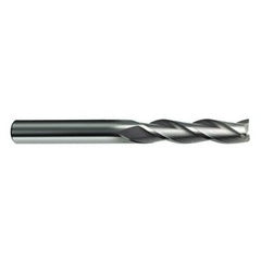 1/4 Dia. x 4 Overall Length 3-Flute Square End Solid Carbide SE End Mill-Round Shank-Center Cut-Uncoated - Exact Tooling