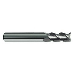 1/2" Dia. - 3" OAL - 45° Helix Bright Carbide End Mill - 3 FL - Exact Tooling