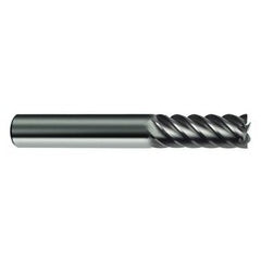 5/16" Dia. - 2-1/2" OAL - 45° Helix Bright Carbide End Mill - 6 FL - Exact Tooling