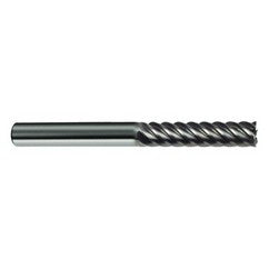 1/4" Dia. - 3" OAL - 45° Helix Bright Carbide End Mill - 6 FL - Exact Tooling