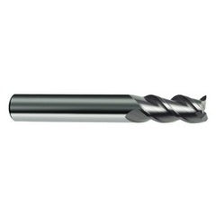 6.5mm Dia. - 60mm OAL - 45° Helix Bright Carbide End Mill - 3 FL - Exact Tooling