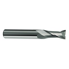 16mm Dia. x 92mm Overall Length 2-Flute Square End Solid Carbide SE End Mill-Round Shank-Center Cut-Uncoated - Exact Tooling