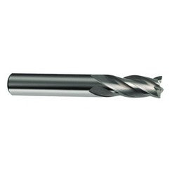 5mm Dia. x 50mm Overall Length 4-Flute Square End Solid Carbide SE End Mill-Round Shank-Center Cut-Uncoated - Exact Tooling