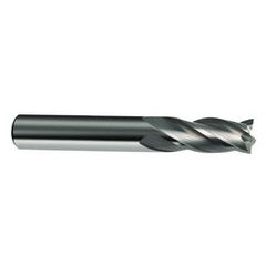 15mm Dia. x 92mm Overall Length 4-Flute Square End Solid Carbide SE End Mill-Round Shank-Center Cut-Uncoated - Exact Tooling