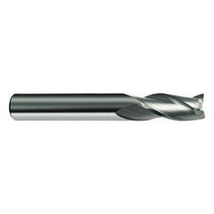 10mm Dia. x 72mm Overall Length 3-Flute Square End Solid Carbide SE End Mill-Round Shank-Center Cut-Firex - Exact Tooling