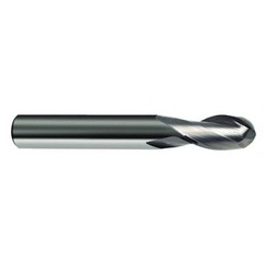 8mm Dia. - 63mm OAL - 30 Helix Bright CBD Ball Nose EM - 2 FL - Exact Tooling