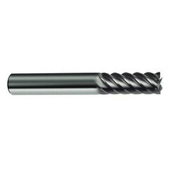 6mm Dia. - 57mm OAL - 45° Helix Bright Carbide End Mill - 6 FL - Exact Tooling