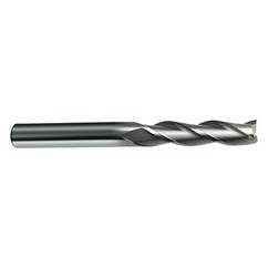 8mm Dia. - 100mm OAL - 45° Helix Bright Carbide End Mill - 2 FL - Exact Tooling