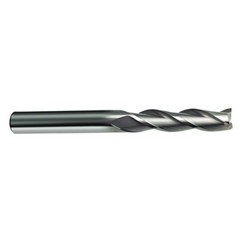12mm Dia. x 150mm Overall Length 3-Flute Square End Solid Carbide SE End Mill-Round Shank-Center Cut-Firex - Exact Tooling