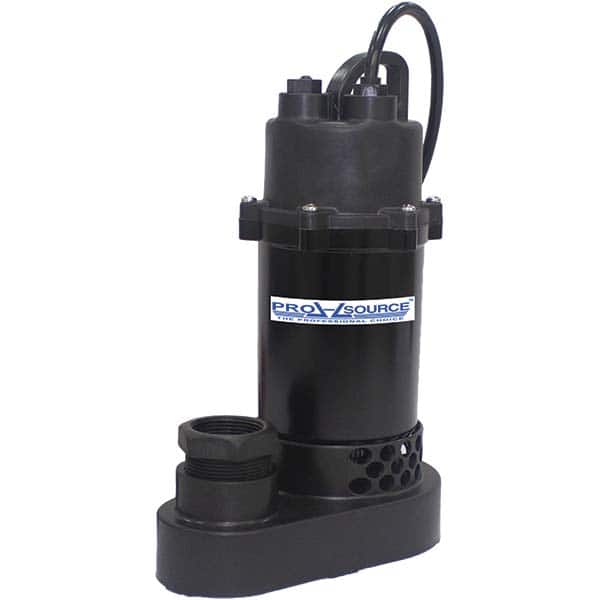 PRO-SOURCE - Submersible, Sump & Sewage Pumps; Type: Sump ; Operation: Manual ; Voltage: 115 VAC ; Amperage Rating: 4.5 ; Horsepower: 1/4 ; Outlet Size: 1-1/2 (Inch) - Exact Tooling