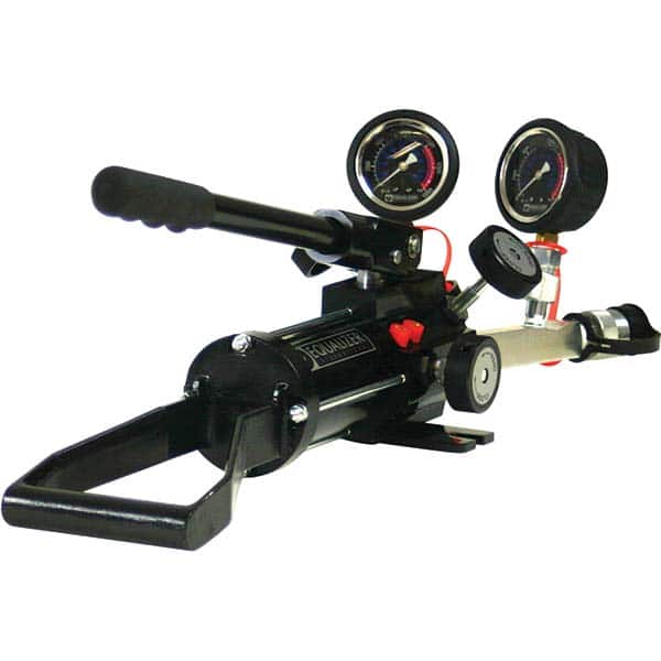 Enerpac - Manual Hydraulic Pumps Number of Stages: 2.000 Oil Volume Per Stroke (Cu. In.): 0.221 - Exact Tooling