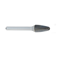 ‎SF-3 -3/8 × 3/4 LOC × 1/4 Shank × 2 OAL Round Nose Tree Carbide Medium Right Hand Spiral Burr - Exact Tooling