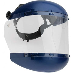 Sellstrom - Nylon Blue Ratchet Adjustment Face Shield with Chin Guard - Exact Tooling
