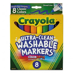 Crayola - Markers & Paintsticks Type: Washable Marker Color: Black; Blue; Brown; Green; Orange; Red; Violet; Yellow - Exact Tooling