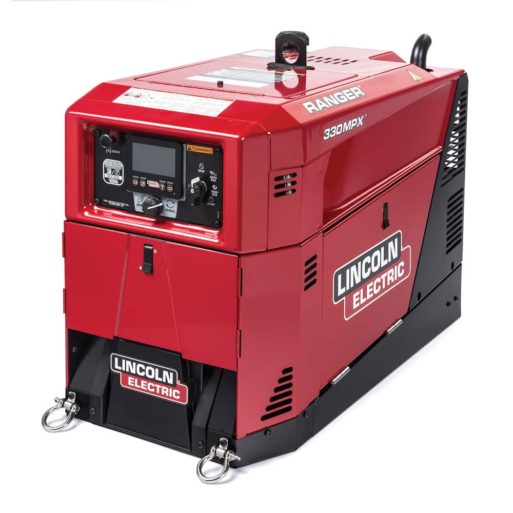 Lincoln Electric - Portable Welder/Generators; Duty Cycle: 330A DC CC/28V/100%; 312A DC CV/29V/100% ; Process: Stick, TIG, MIG, Flux Cored, Gouging ; Input Current: DC ; Output Current: DC ; Maximum Output Voltage: 230 ; Phase: Single Phase - Exact Tooling