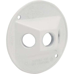 Hubbell-Raco - Weatherproof Box Covers Cover Shape: Round Number of Holes in Outlet: 3 - Exact Tooling