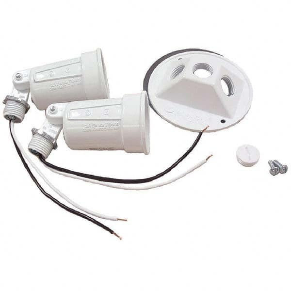 Hubbell-Raco - Weatherproof Box Covers Cover Shape: Round Number of Holes in Outlet: 3 - Exact Tooling