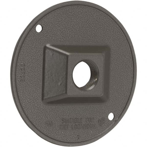 Hubbell-Raco - Weatherproof Box Covers Cover Shape: Round Number of Holes in Outlet: 1 - Exact Tooling