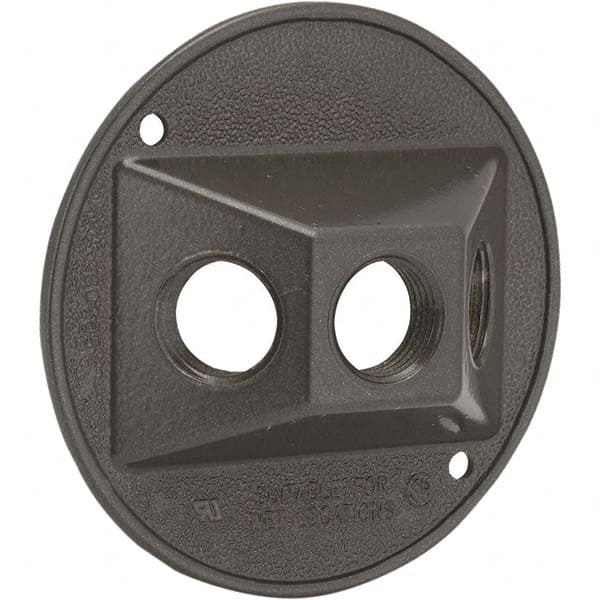 Hubbell-Raco - Weatherproof Box Covers Cover Shape: Round Number of Holes in Outlet: 3 - Exact Tooling