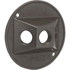 Hubbell-Raco - Weatherproof Box Covers Cover Shape: Round Number of Holes in Outlet: 3 - Exact Tooling