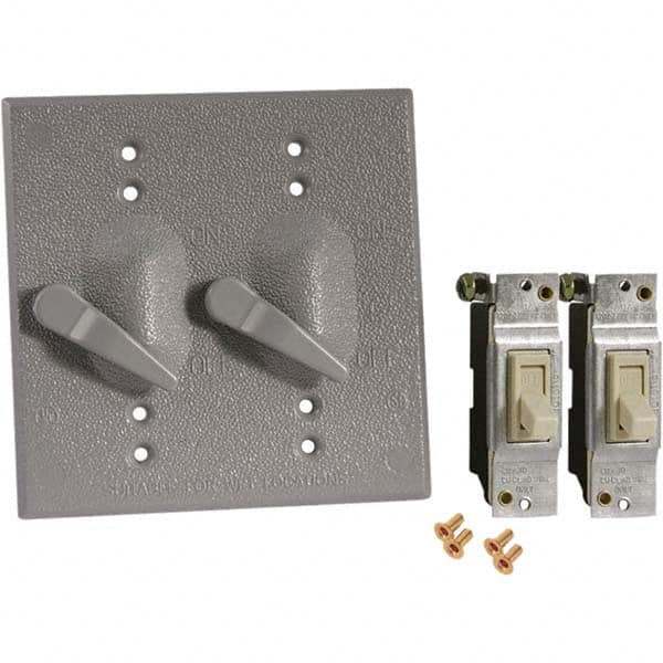 Hubbell-Raco - Weatherproof Box Covers Cover Shape: Rectangle Number of Holes in Outlet: 2 - Exact Tooling