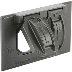 Hubbell-Raco - Weatherproof Box Covers Cover Shape: Rectangle Number of Holes in Outlet: 2 - Exact Tooling