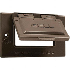 Hubbell-Raco - Weatherproof Box Covers Cover Shape: Rectangle Number of Holes in Outlet: 1 - Exact Tooling