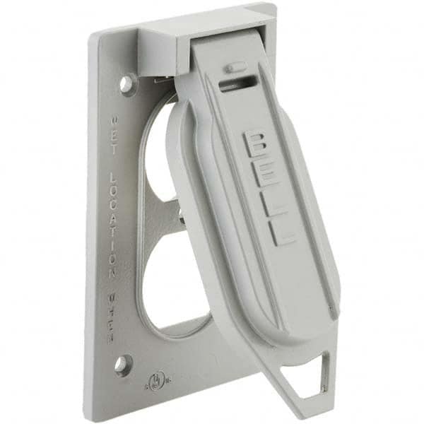 Hubbell-Raco - Weatherproof Box Covers Cover Shape: Rectangle Number of Holes in Outlet: 2 - Exact Tooling