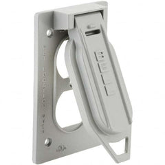 Hubbell-Raco - Weatherproof Box Covers Cover Shape: Rectangle Number of Holes in Outlet: 2 - Exact Tooling
