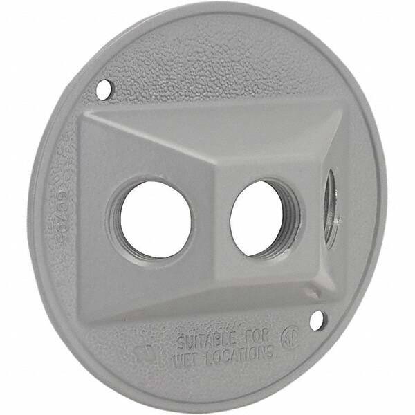 Hubbell-Raco - Weatherproof Box Covers Cover Shape: Round Number of Holes in Outlet: 3 - Exact Tooling