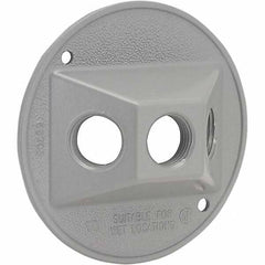 Hubbell-Raco - Weatherproof Box Covers Cover Shape: Round Number of Holes in Outlet: 3 - Exact Tooling