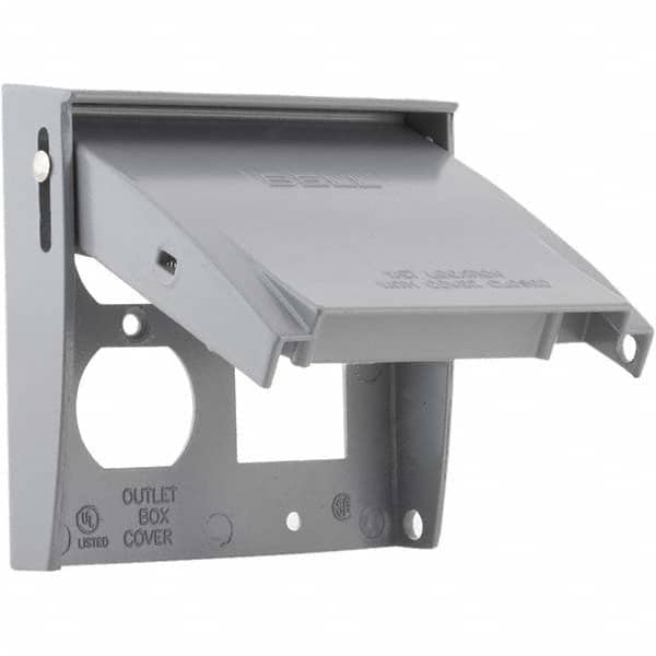Hubbell-Raco - Weatherproof Box Covers Cover Shape: Rectangle Number of Holes in Outlet: 3 - Exact Tooling
