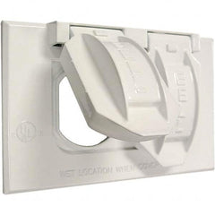 Hubbell-Raco - Weatherproof Box Covers Cover Shape: Rectangle Number of Holes in Outlet: 2 - Exact Tooling