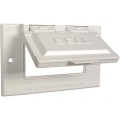 Hubbell-Raco - Weatherproof Box Covers Cover Shape: Rectangle Number of Holes in Outlet: 1 - Exact Tooling