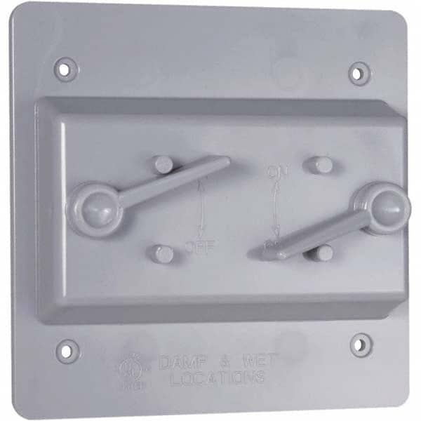 Hubbell-Raco - Weatherproof Box Covers Cover Shape: Rectangle Number of Holes in Outlet: 2 - Exact Tooling
